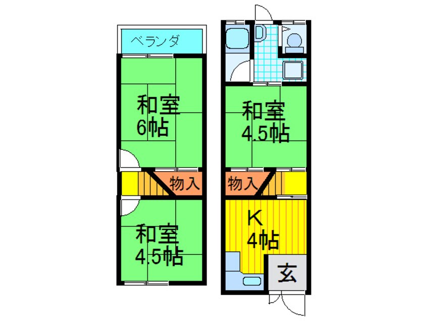 間取図 御幸東町深見様テラスハウス