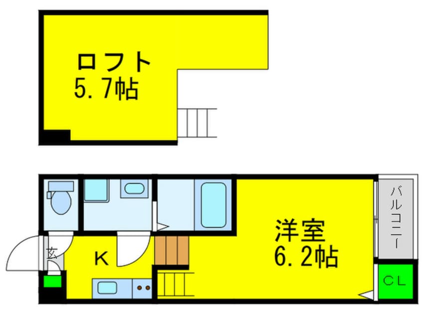 間取図 ﾊｰﾓﾆｰﾃﾗｽ清水丘