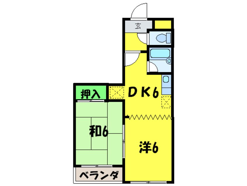 間取図 堺ハザマコーポ