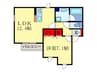 アルヴィータ 1LDKの間取り