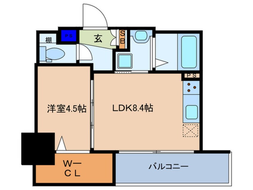 間取図 ヴィルブーケ天満橋