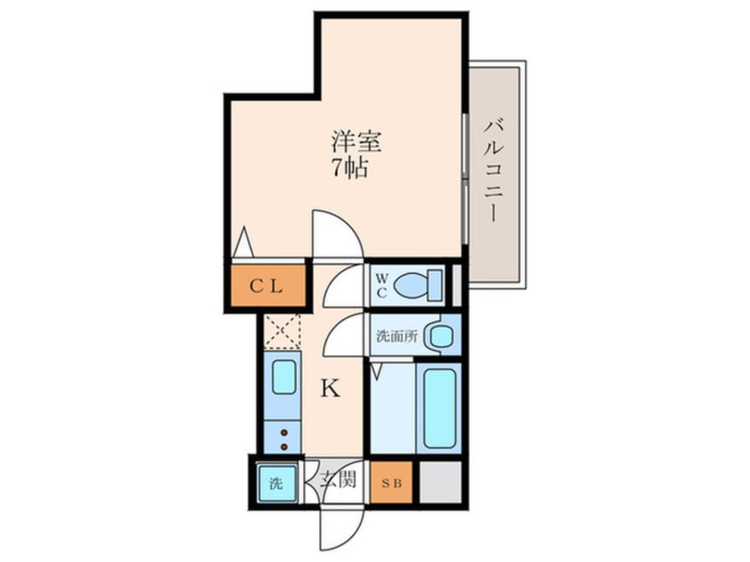 間取図 ＳーＲＥＳＩＤＥＮＣＥ東難波