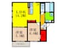 ＦＬＡＩＲ桑田 2LDKの間取り