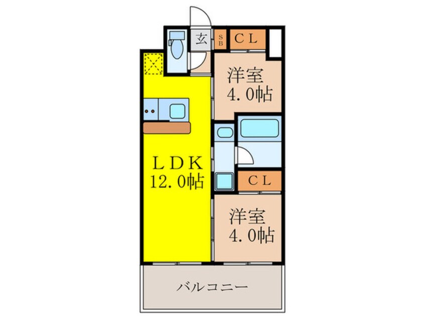 間取図 セレニテフラン新大阪