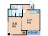 Ａｕｒｏｒａ　Ｃｏｕｒｔ北野 1LDKの間取り