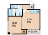 Ａｕｒｏｒａ　Ｃｏｕｒｔ北野 1LDKの間取り