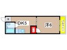 第二村西マンション北棟 1DKの間取り