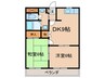 グランディ－ル 2DKの間取り