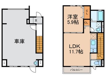 間取図 エスパース河内磐船