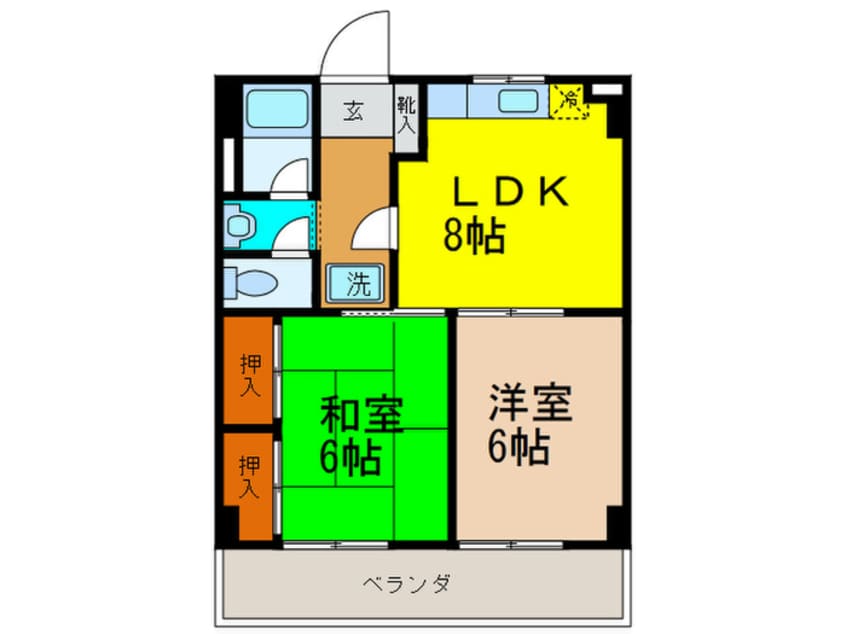 間取図 ハイツエフオ－