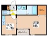 アッシュメゾン加美正覚寺 1DKの間取り
