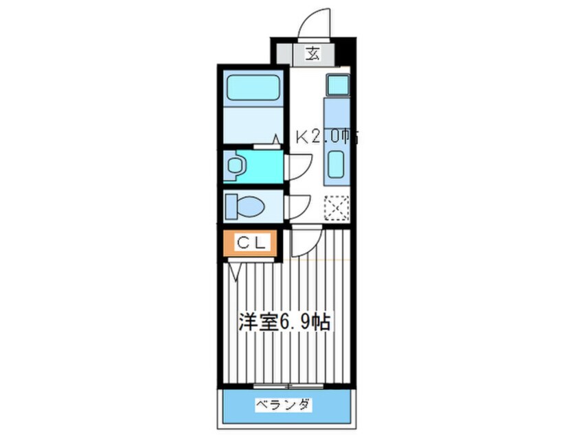 間取図 レインボ－コ－ト立売堀