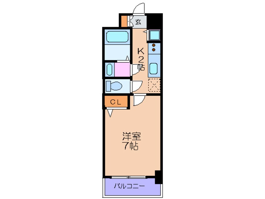 間取図 レインボ－コ－ト立売堀