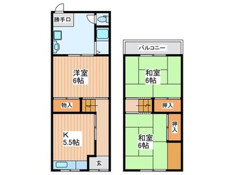 間取図 島頭一丁目貸家