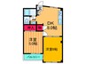 堂山ハイツ 2DKの間取り