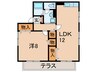 リバーサイド若林 1LDKの間取り