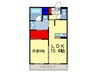 マジェスティ　サザンⅡ棟 1LDKの間取り