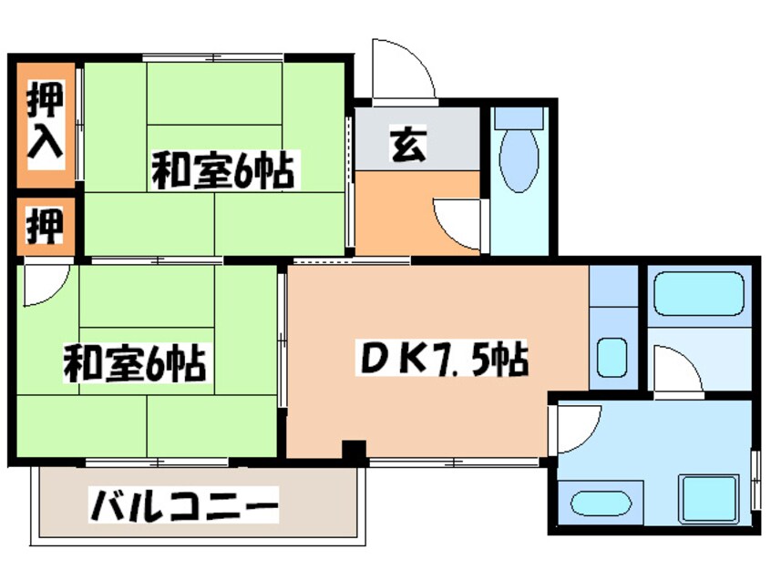 間取図 パーラメンスハイツ第２西島