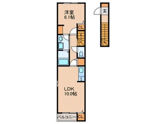 間取図 グランパレ稲野