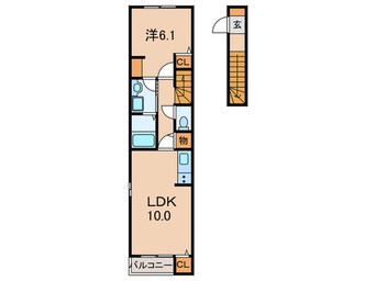 間取図 グランパレ稲野