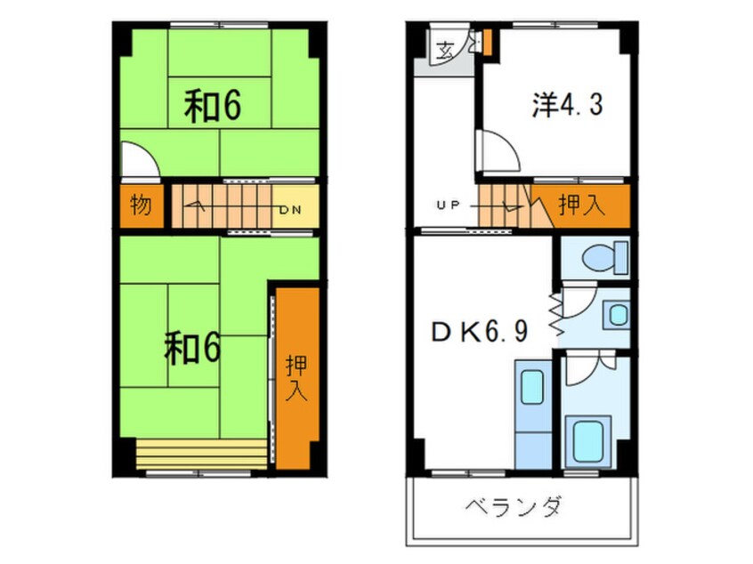 間取図 鶴甲コ－ポ　27号棟