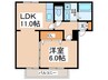 コスモハイツ 1LDKの間取り