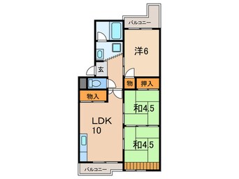 間取図 グリ－ンハイツ桃山