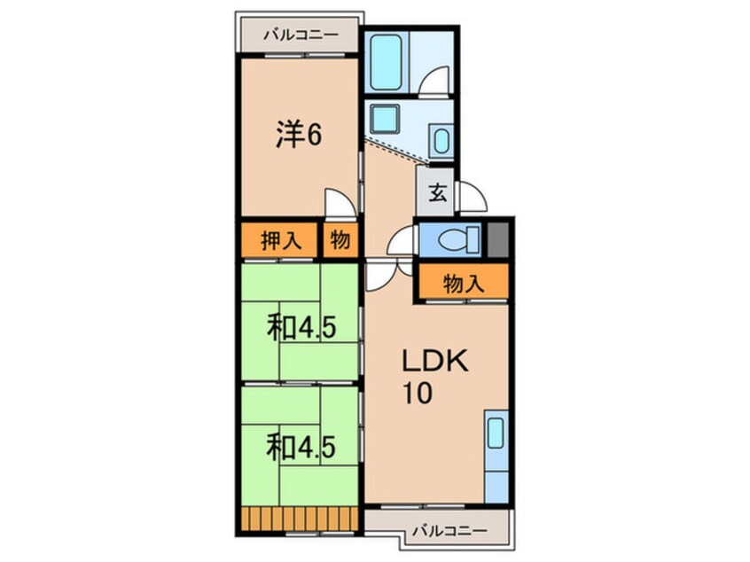 間取図 グリ－ンハイツ桃山