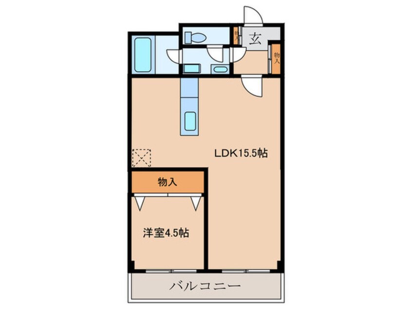 間取図 おおきに大阪天満ｻﾆ-ｱﾊﾟｰﾄﾒﾝﾄ