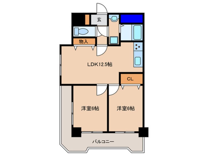 間取図 おおきに大阪天満ｻﾆ-ｱﾊﾟｰﾄﾒﾝﾄ