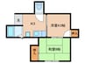 川西マンション 2Kの間取り