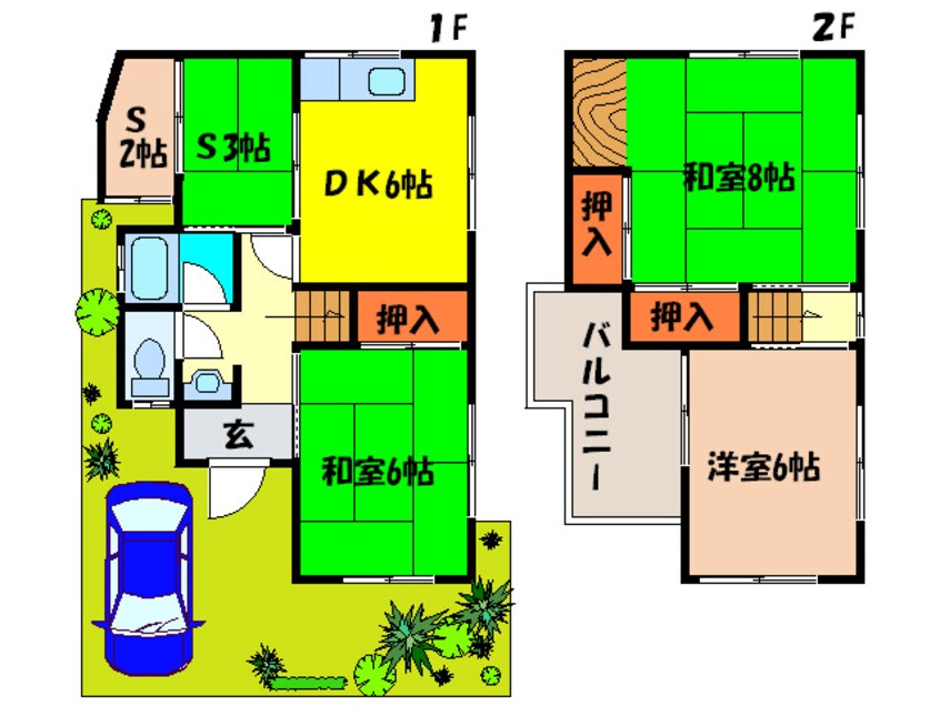 間取図 箕面２丁目貸家