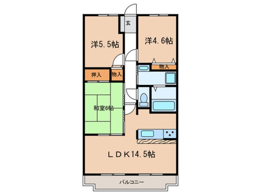 間取図 ｸﾞﾚｰｼｨ須磨ｱﾙﾃﾋﾟｱⅠ番街(1417)