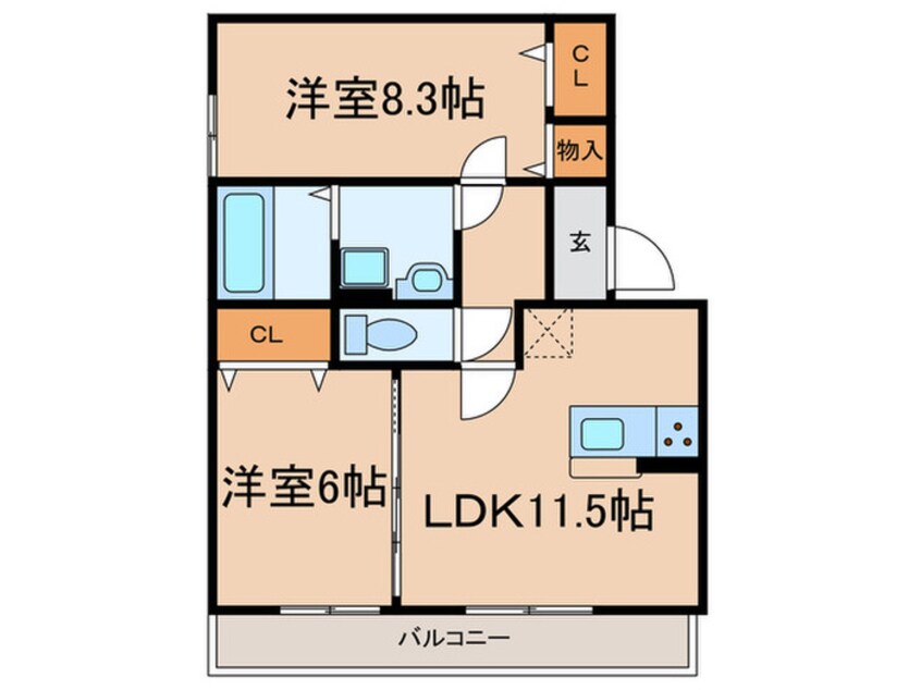 間取図 サニーハイツ平田