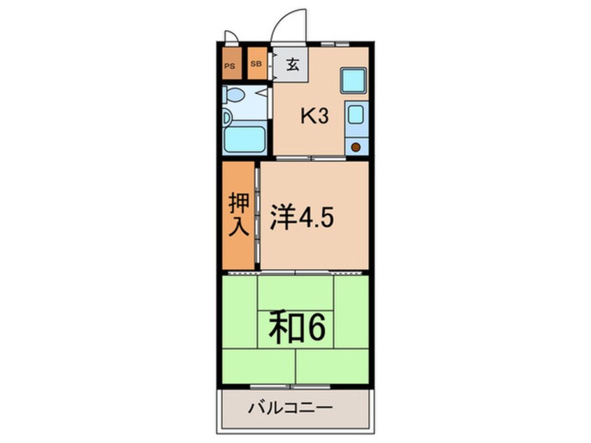 間取図 カ－サオカザキＡ