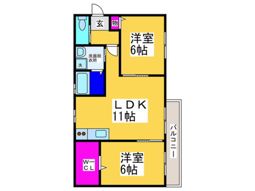 間取図 フェリスタB棟