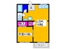 阪口ハイツ 1LDKの間取り