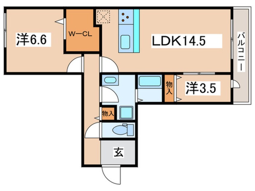 間取図 フェリシア東田辺