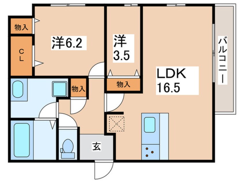 間取図 フェリシア東田辺