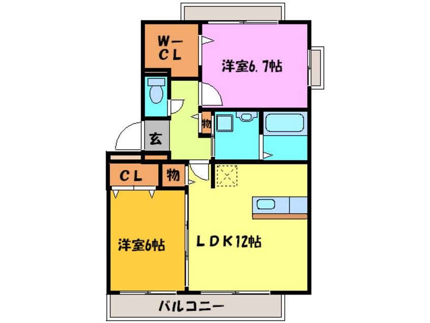 間取図 牛滝欅荘Ａ棟