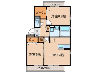 間取図 牛滝欅荘Ａ棟