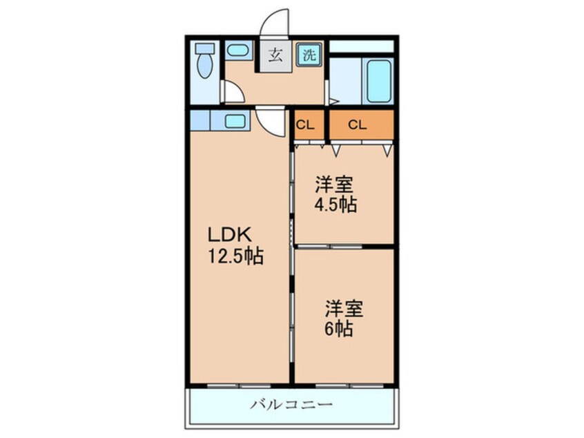間取図 三恵上新庄ハイツ