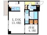 ＣＯＺＹ平野 1LDKの間取り