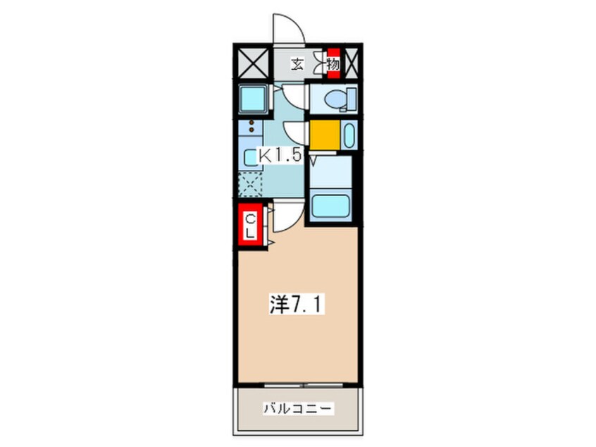 間取図 S-RESIDENCE谷町九丁目