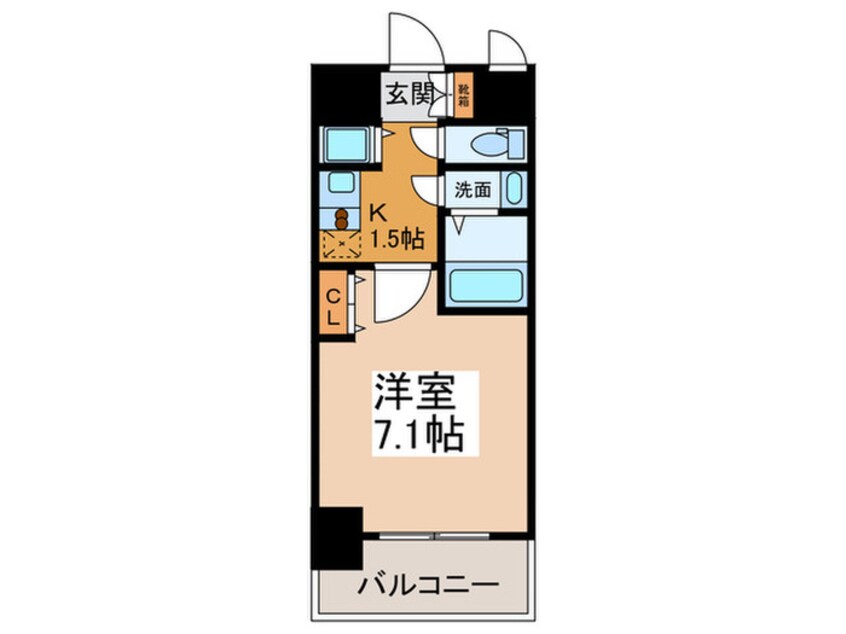 間取図 S-RESIDENCE谷町九丁目