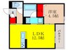 仮)クレッシェンドⅥ 1LDKの間取り
