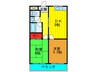 コムズスクエア大日 2DKの間取り