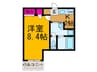 ラピスラズリ 1Kの間取り