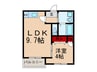 ラピスラズリ 1LDKの間取り