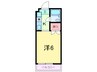 ルパレ本山中 1Kの間取り